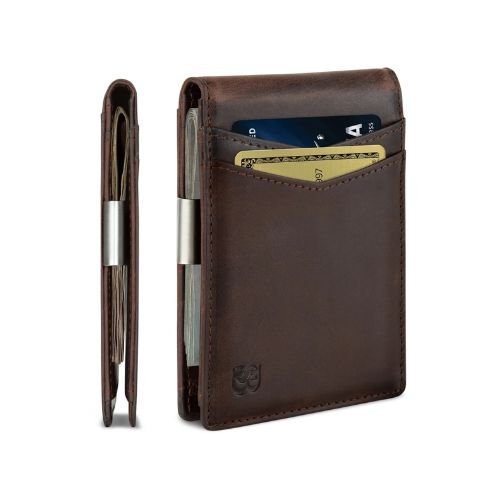 Leather Wallets With Money Clip For Men