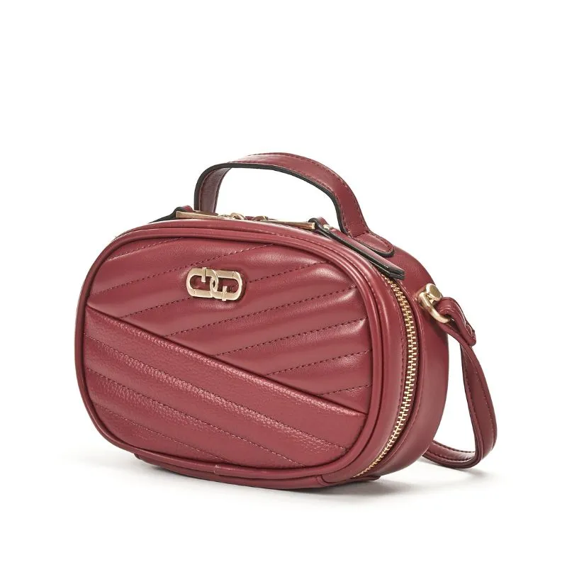 Red Mini Leather Crossbody Bag