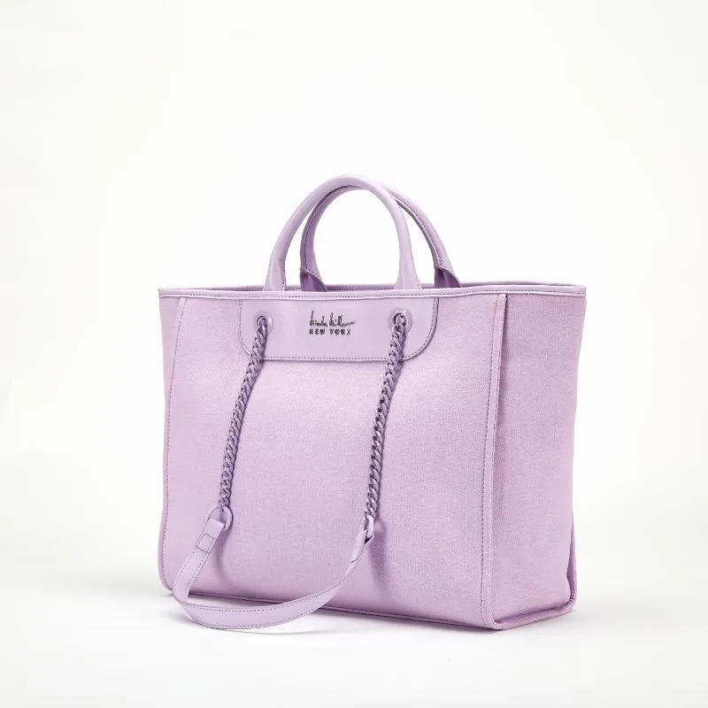 Stylish Purple Canvas Shoulder Bag