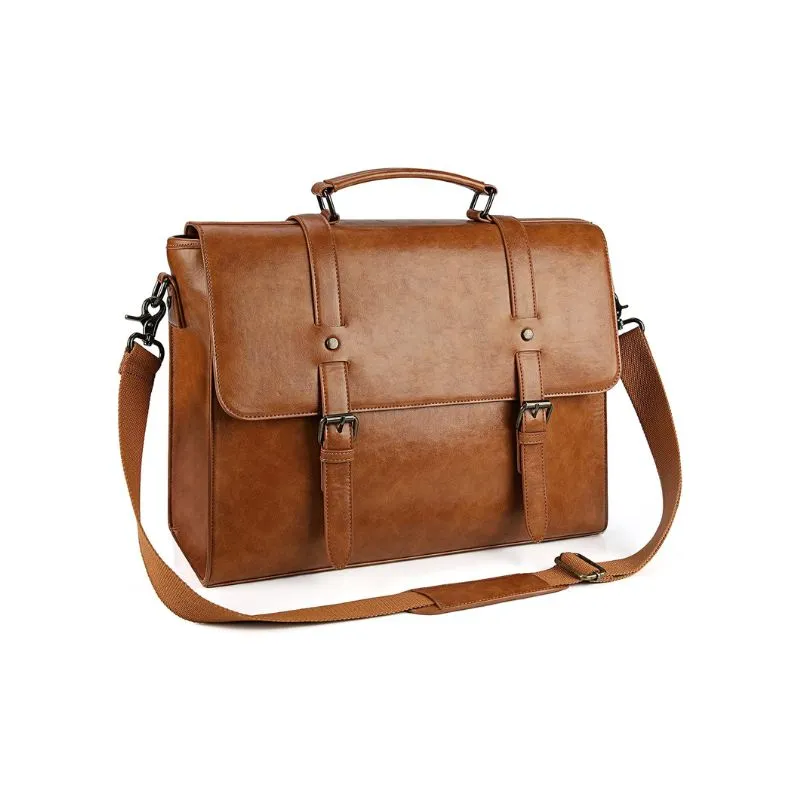 Classic Genuine Leather Laptop Bag For Business
