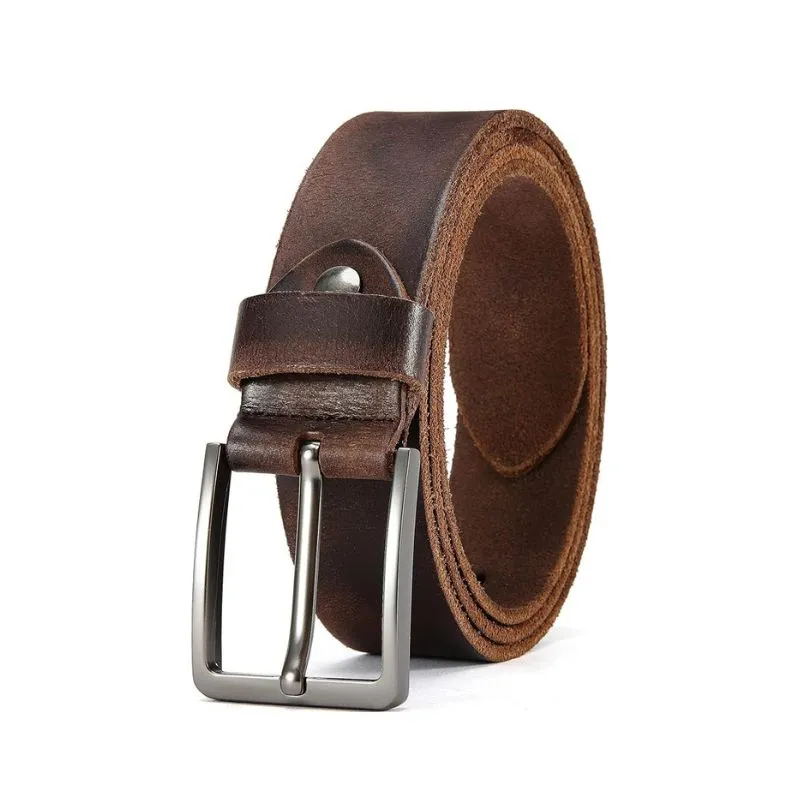 Dark Brown Men’s Leather Belt For Smart-Casual Looks