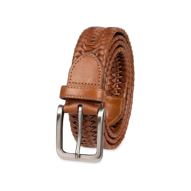 Durable Woven Leather Belt For Casual Wear