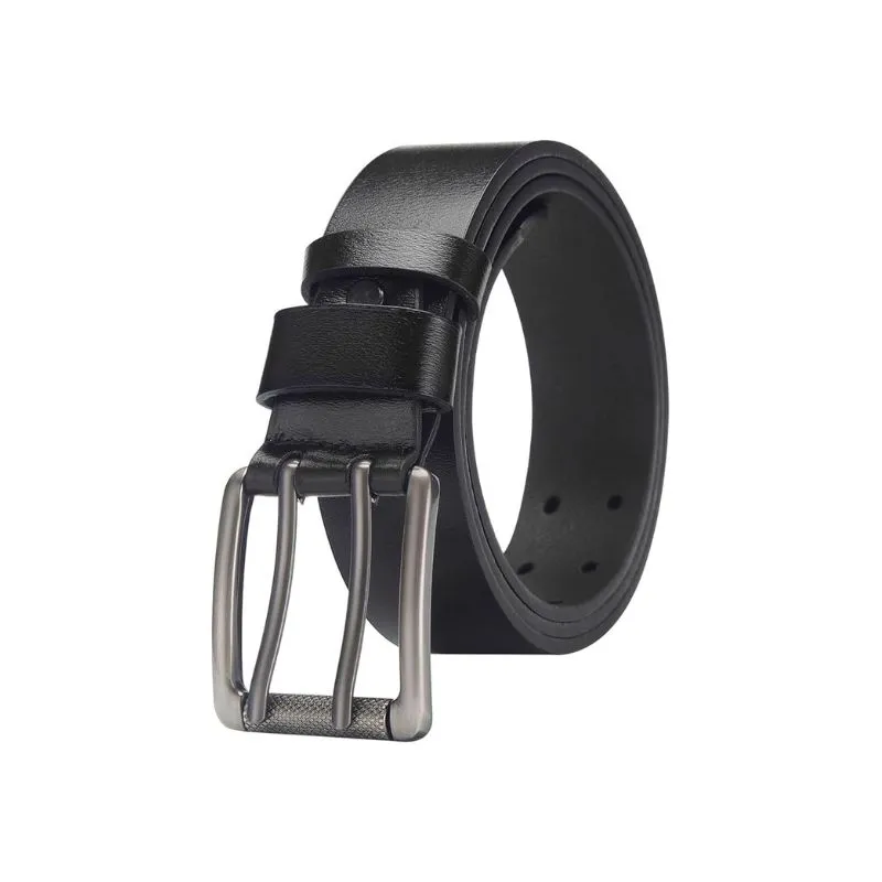 Formal Black PU Leather Belt With Simple Design