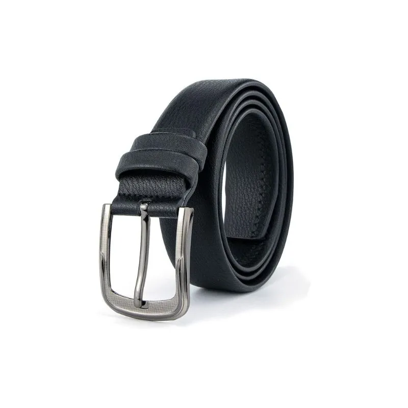 Modern Black PU Leather Belt With Sleek Design