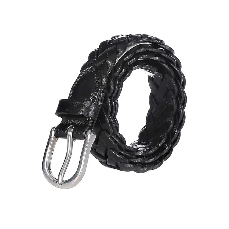 Modern Black Woven Belt With Sleek Design