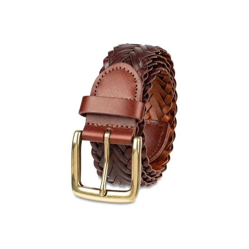 Top-Grain Braided Leather Belt For Formal Looks