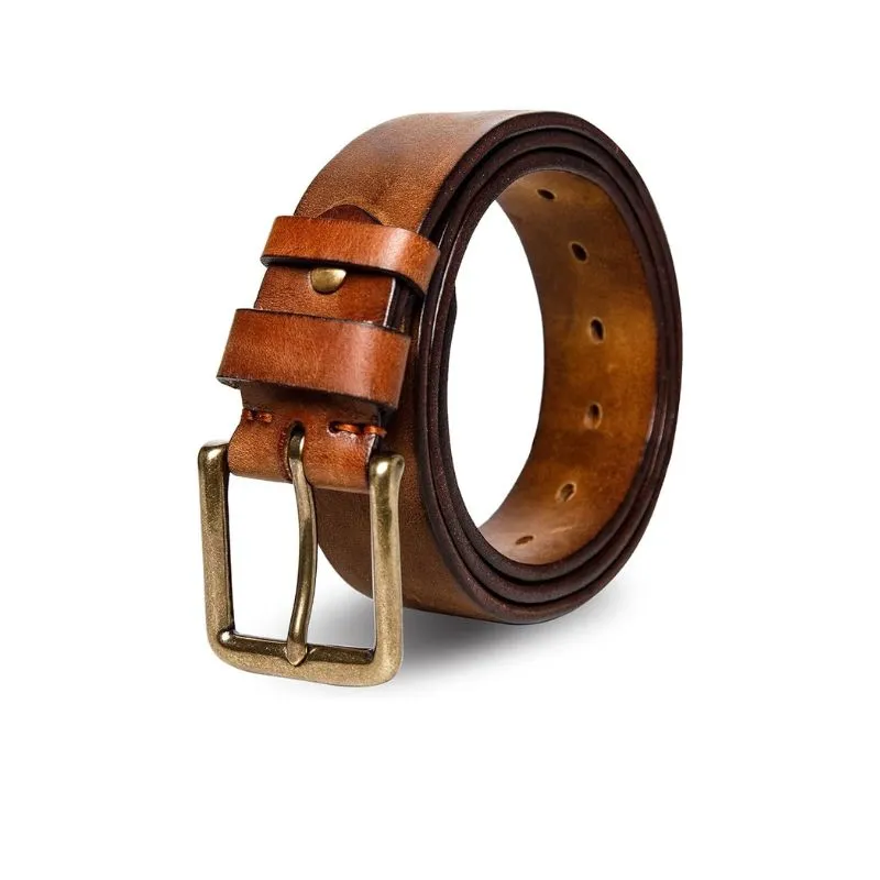Vintage Style Men’s Leather Belt For Retro Outfits