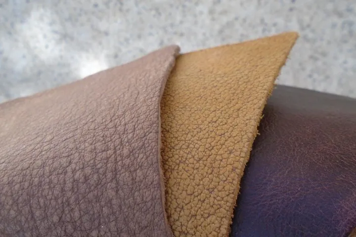 Corrected-Grain Leather for belt making