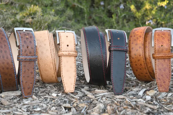 Ostrich Leather Belts