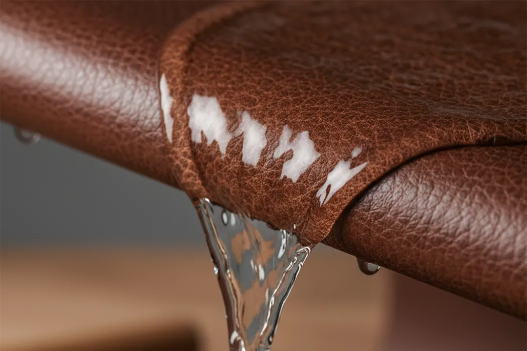 how do you test leather water resistance