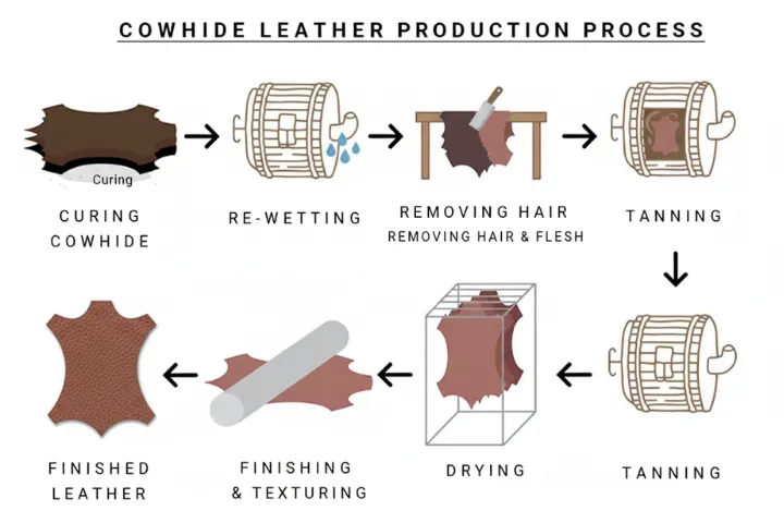 The Cowhide Leather Production Process
