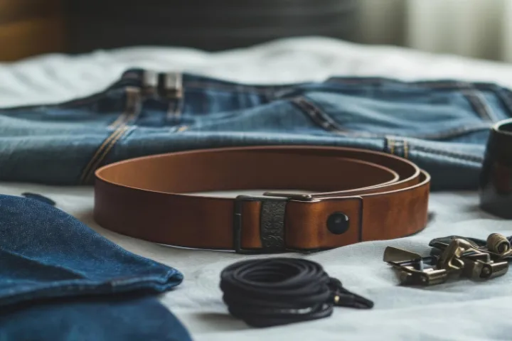 how to wear men's leather belt