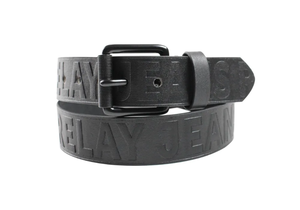 embossing logo leather belt