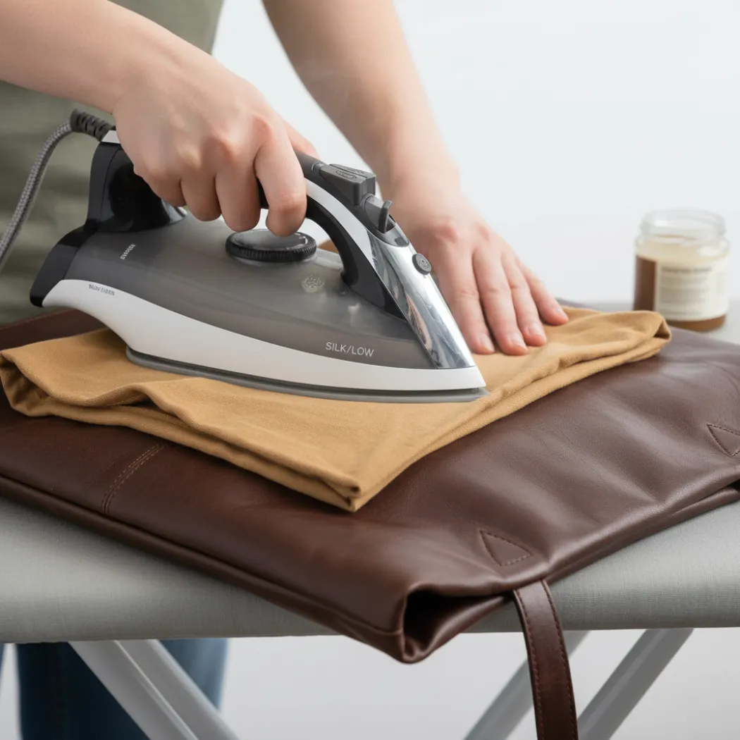 method 2 the low heat iron method (for flat areas, use with extreme caution)