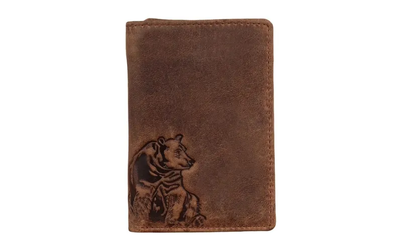 embossed logo wallet