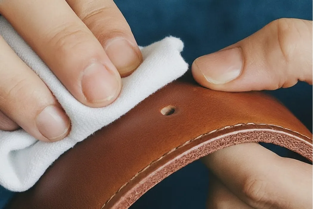 how to clean a leather belt