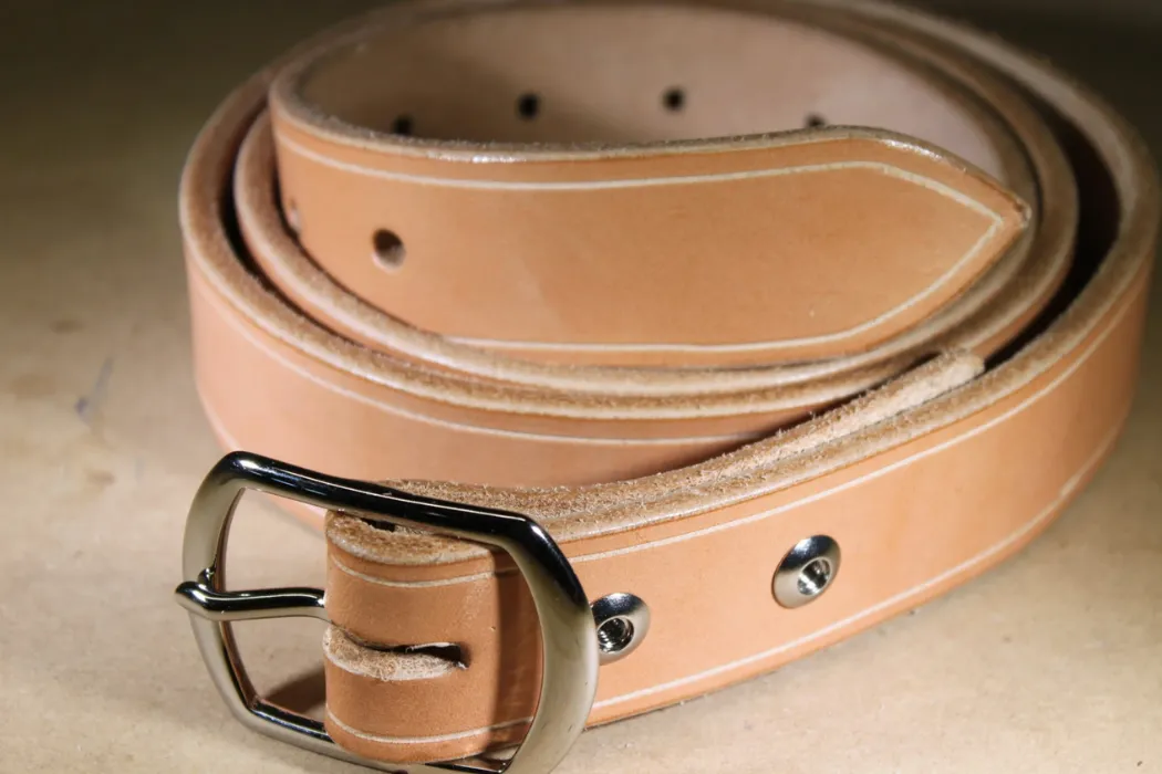 full grain vs. genuine leather belts
