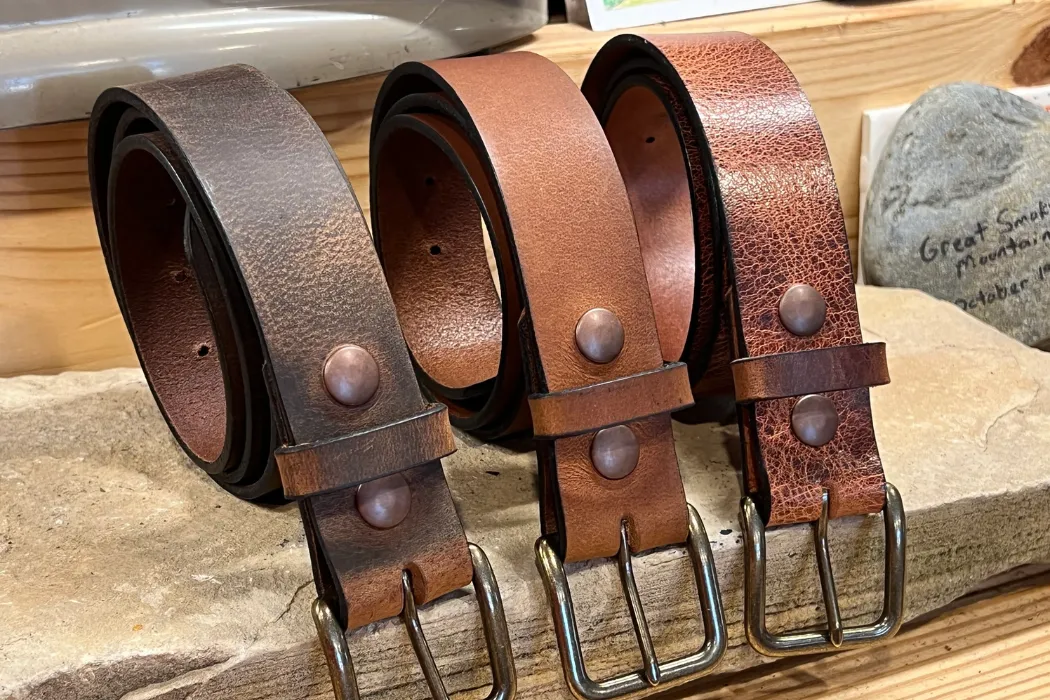 what is a split leather belt