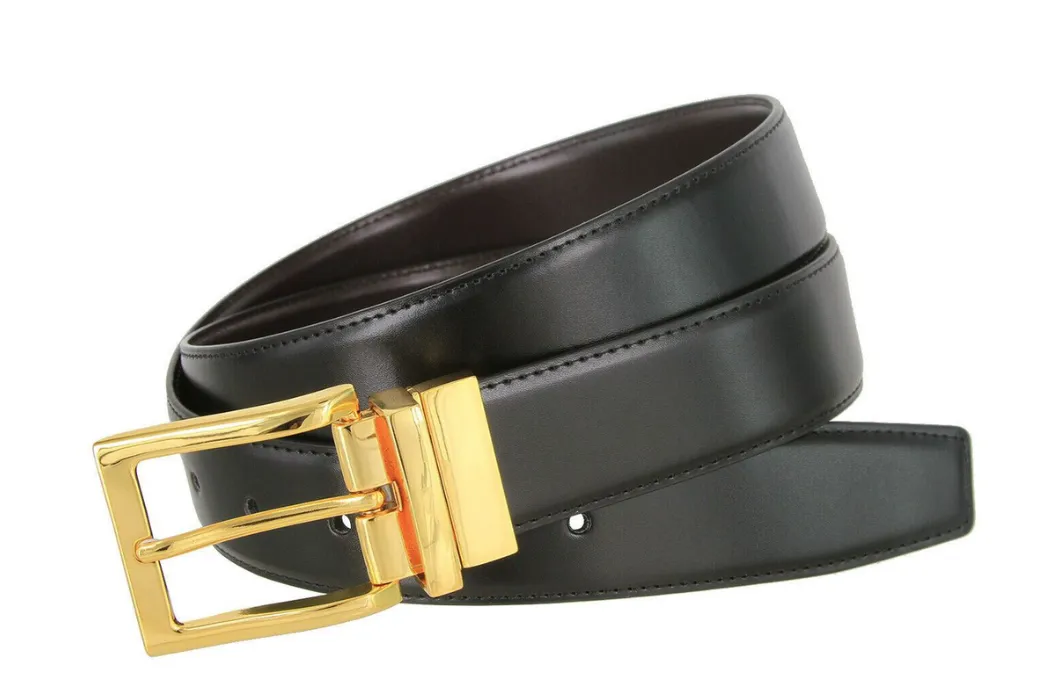 how is leather selection optimized for dual sided reversible straps