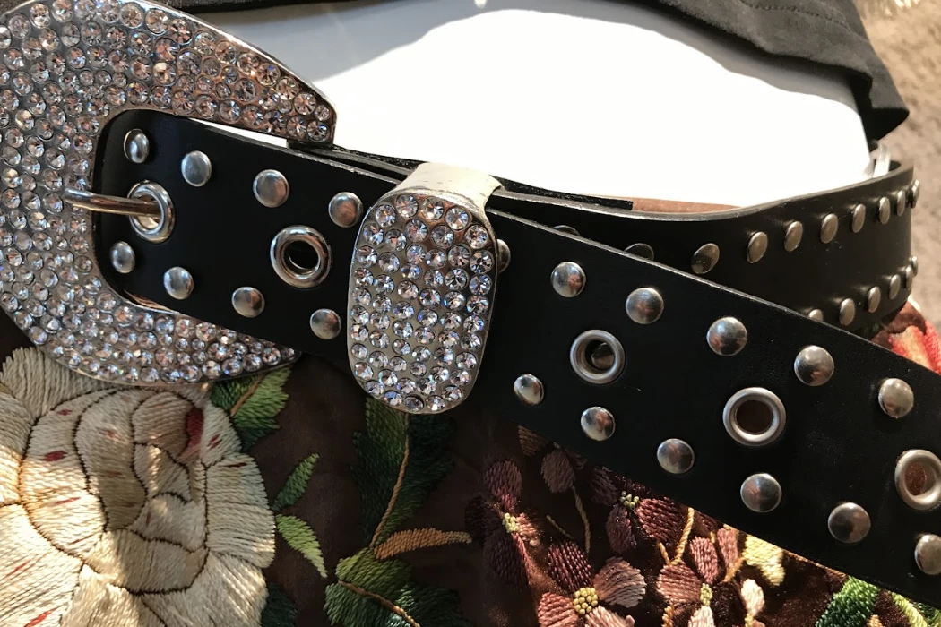 studded & rhinestone belt manufacturing
